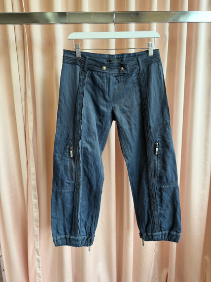 Ermanno Scervino Navy Cropped Pants