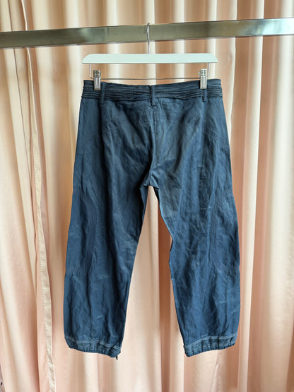 Ermanno Scervino Navy Cropped Pants