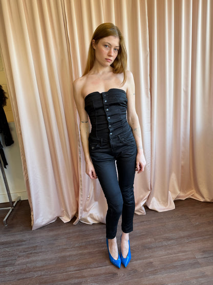 G-Star Strapless Denim Jumpsuit