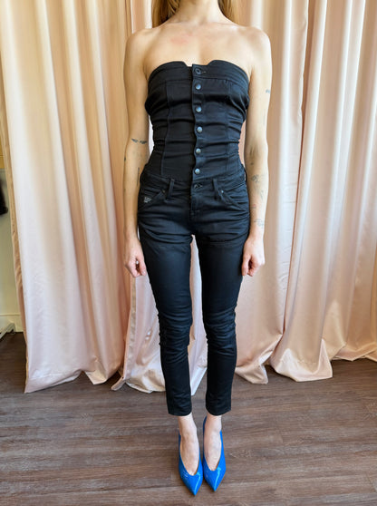 G-Star Strapless Denim Jumpsuit
