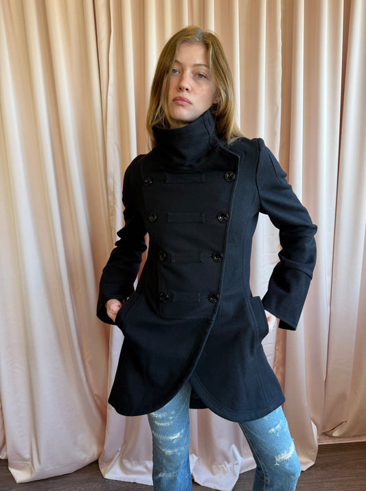 Patrizia Pepe Double Breasted Wool Coat