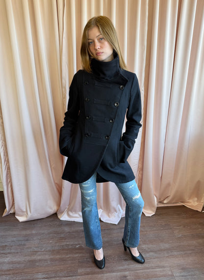 Patrizia Pepe Double Breasted Wool Coat