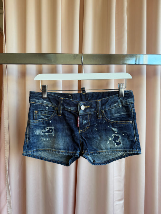 Dsquared2 Denim Micro Shorts