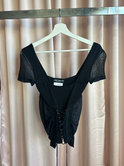 Dolce & Gabbana Lace Up Blouse