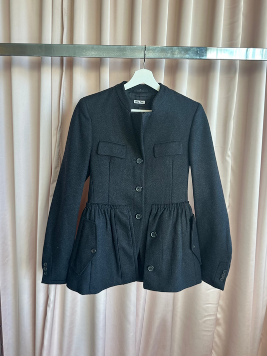 Miu Miu FW RTW 2005 Grey Melton Jacket