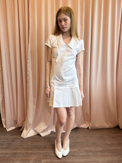 2000's White Tennis Mini Dress