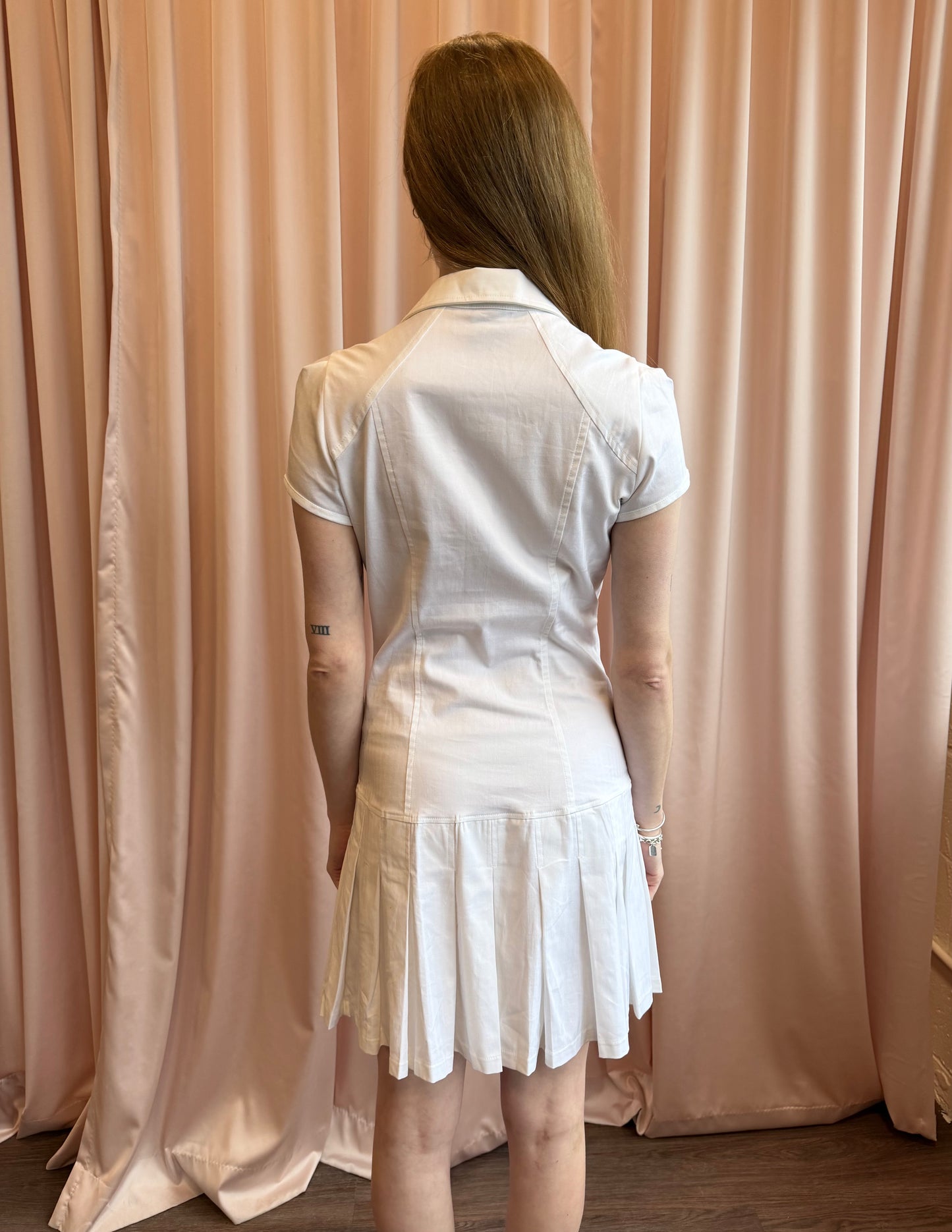 2000's White Tennis Mini Dress