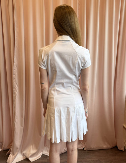 2000's White Tennis Mini Dress