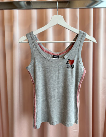 D&G Grey Graphic Tank