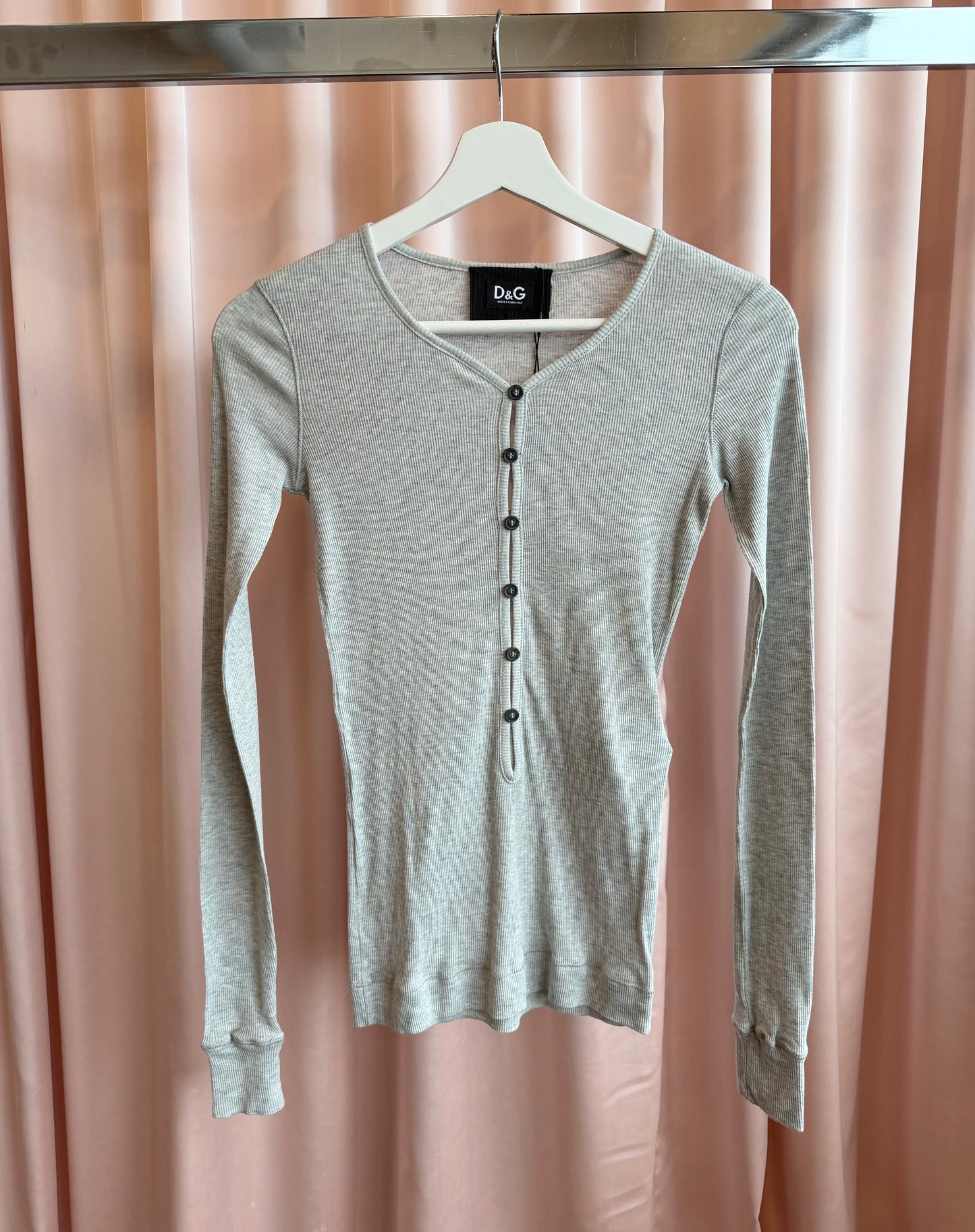 D&G Grey Long Sleeve Henley
