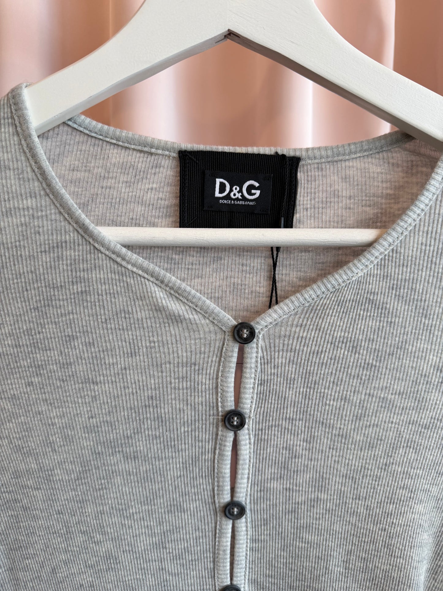 D&G Grey Long Sleeve Henley
