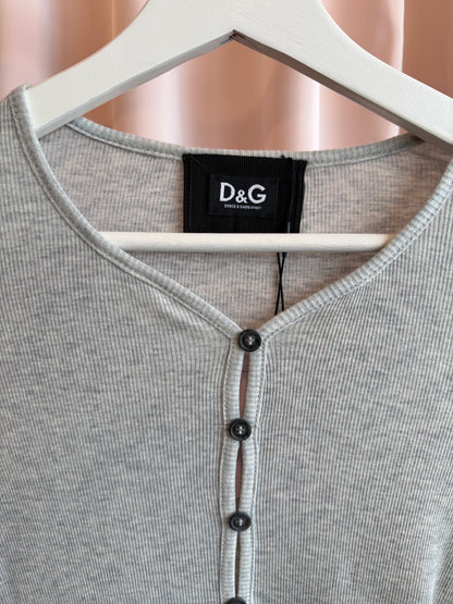 D&G Grey Long Sleeve Henley