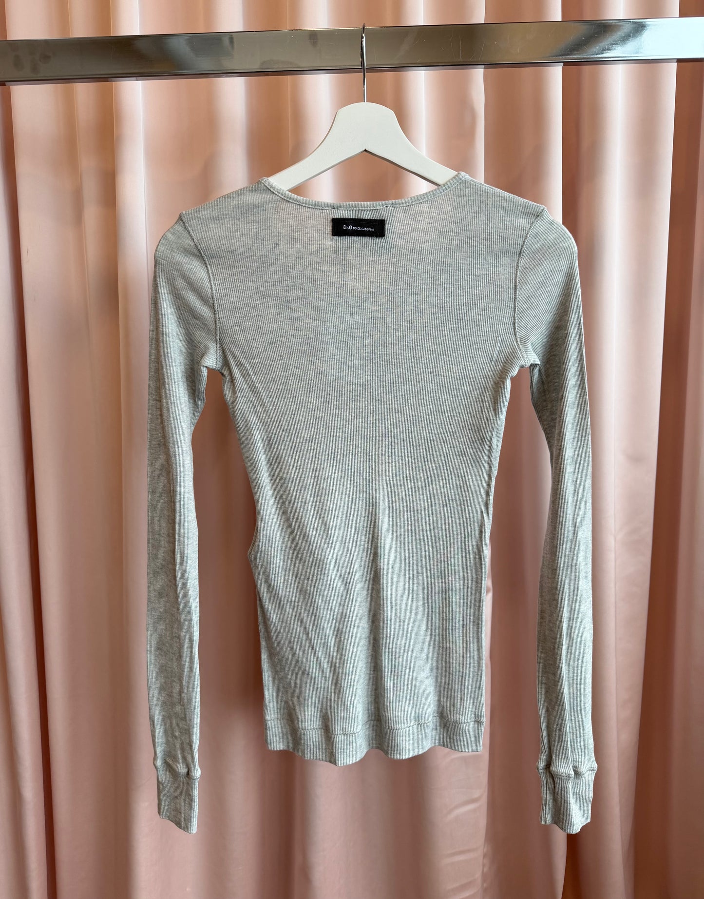D&G Grey Long Sleeve Henley