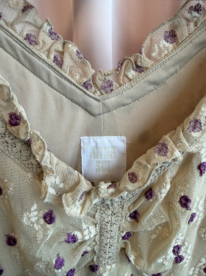 Anna Sui Lace Midi Dress