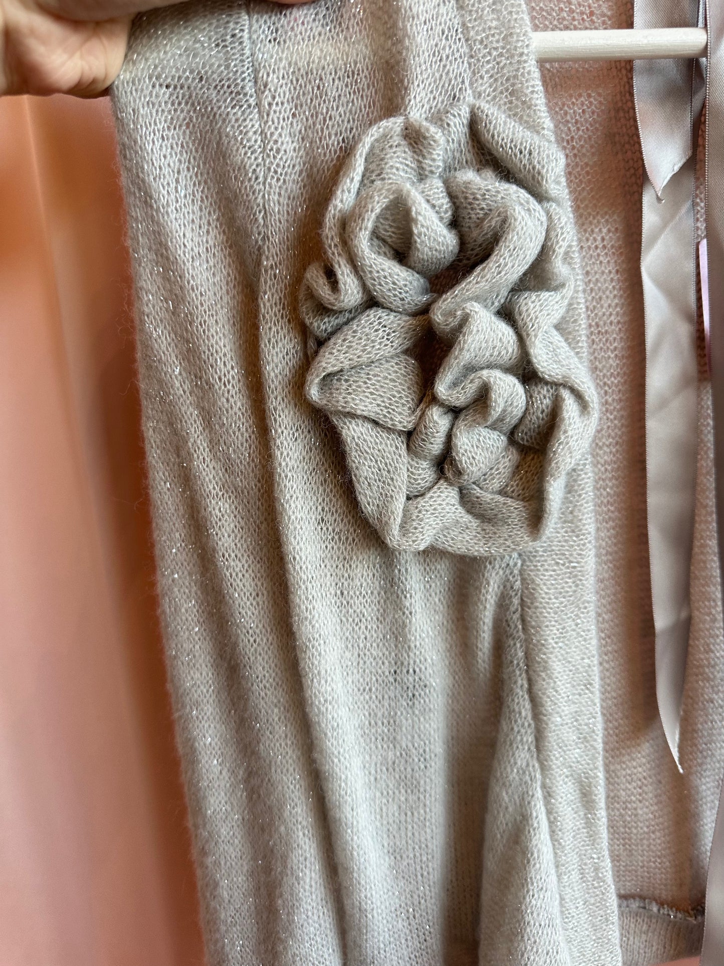 Cropped Knit Wrap Top