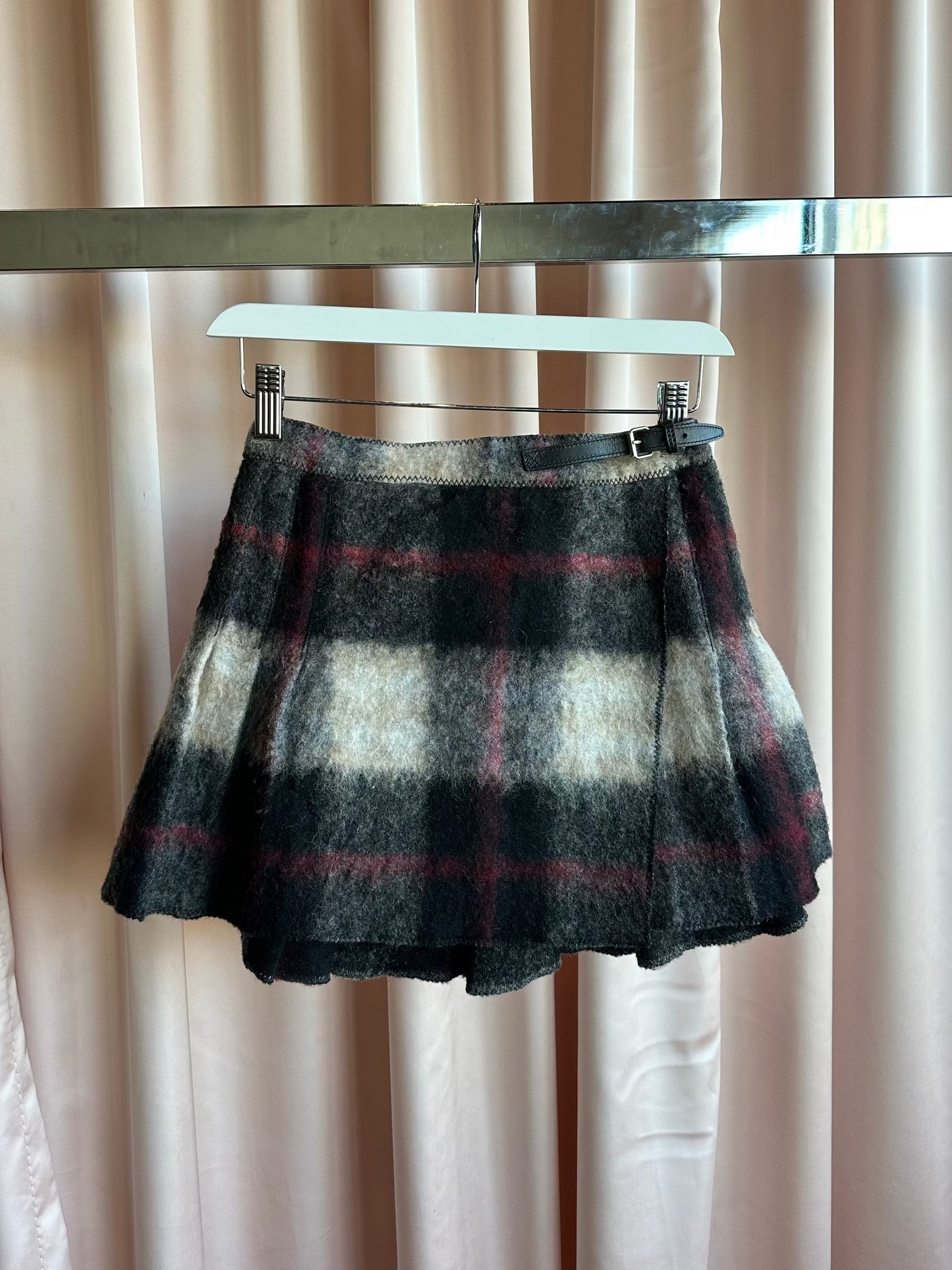 Dolce & Gabbana Wool Tartan Mini Skirt
