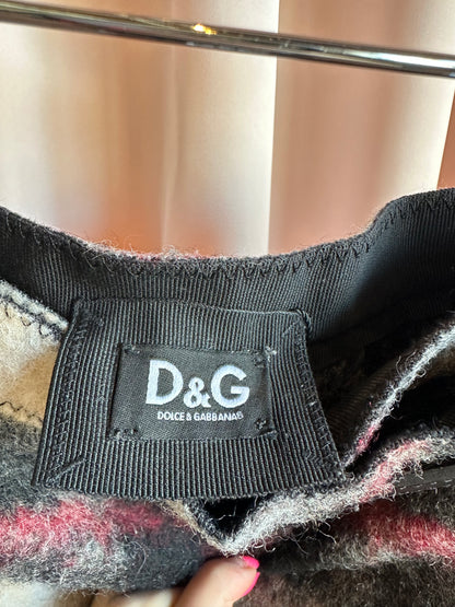 Dolce & Gabbana Wool Tartan Mini Skirt