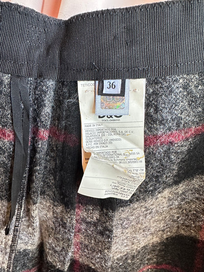 Dolce & Gabbana Wool Tartan Mini Skirt