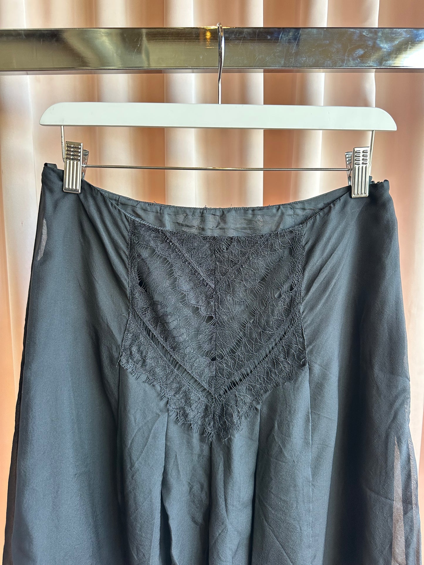 Anna Sui Silk Midi Skirt