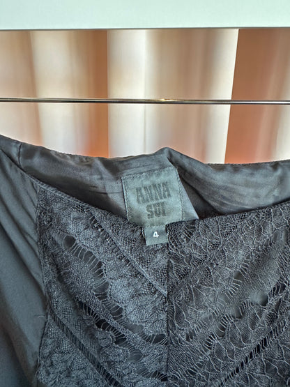 Anna Sui Silk Midi Skirt