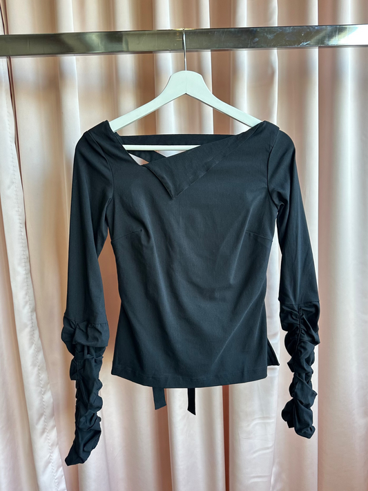 Black Rouged Long Sleeve Shirt