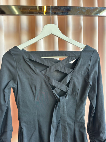 Black Rouged Long Sleeve Shirt