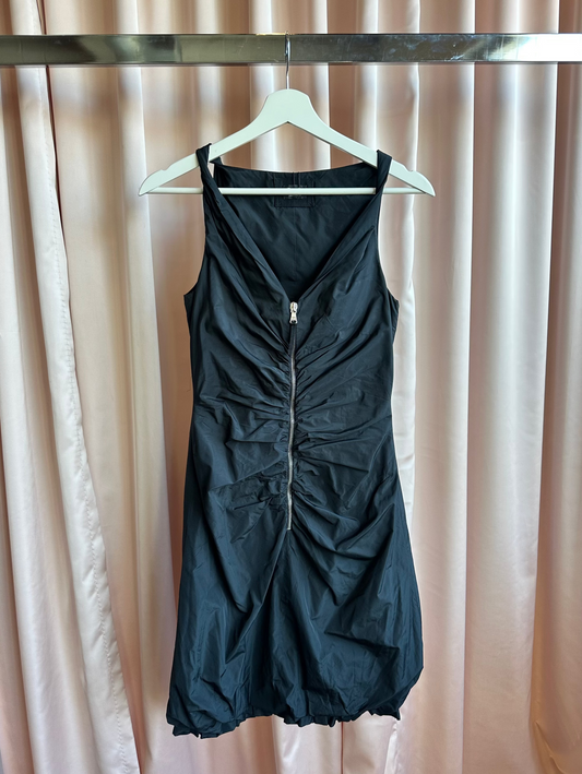 Dolce & Gabbana Black Nylon Midi Dress