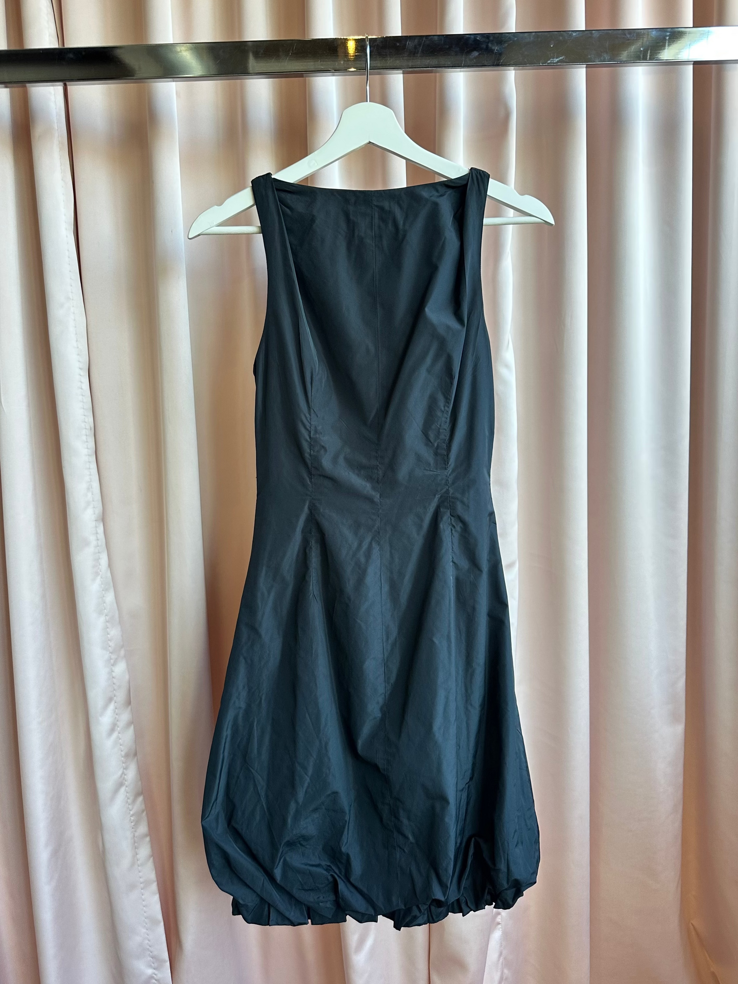 Dolce & Gabbana Black Nylon Midi Dress