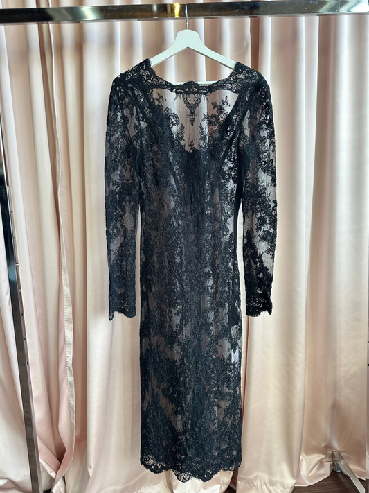Ermanno Scervino Black Lace Dress