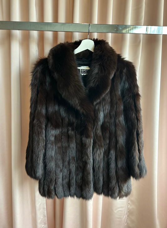 Dark Brown Saga Fox Coat
