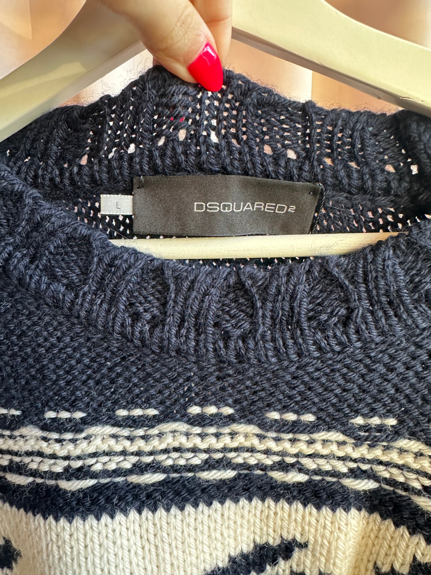 Dsquared2 2004 Navy Canadian Christmas Knit Sweater