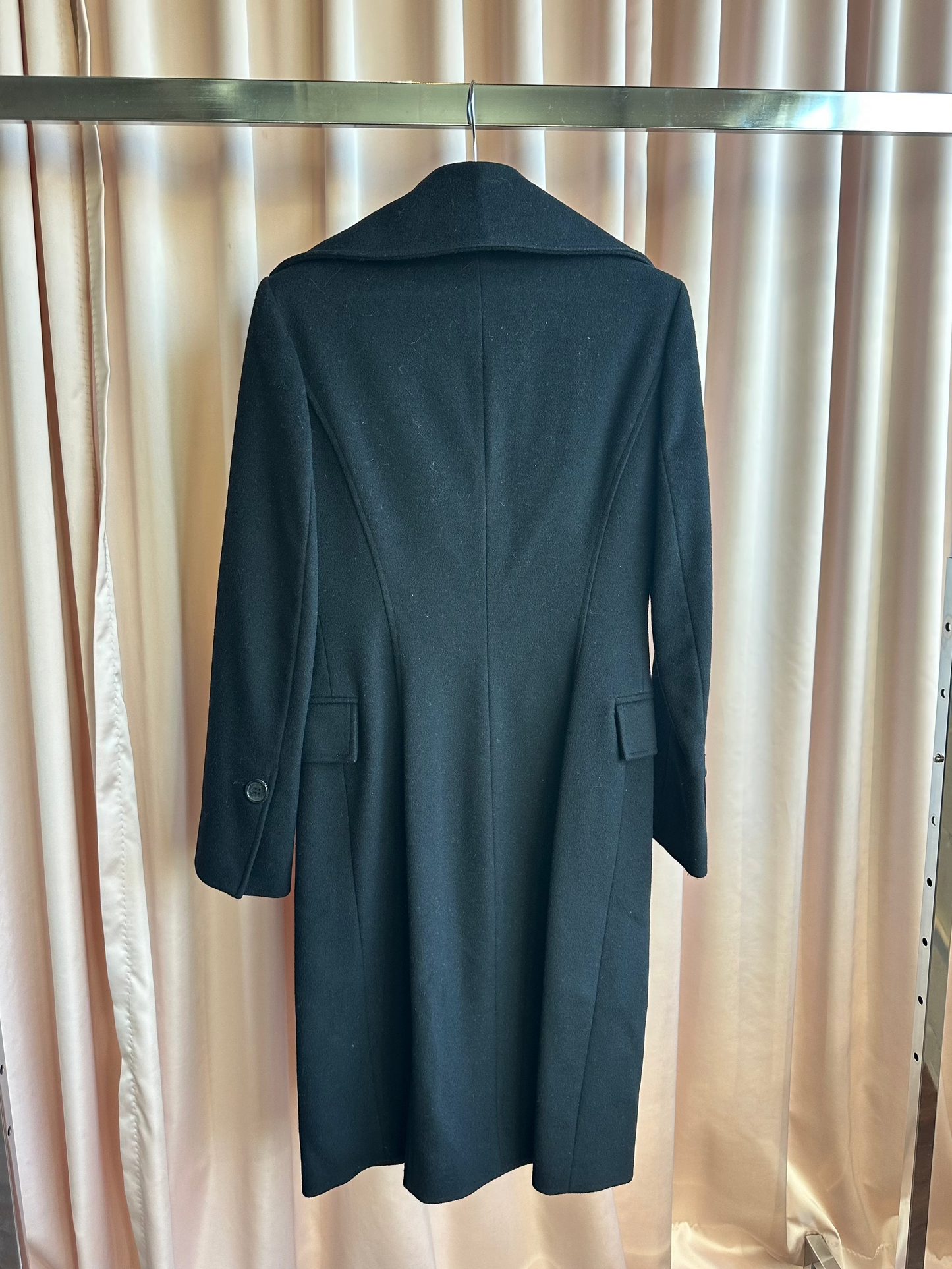 Patrizia Pepe Black Wool Coat