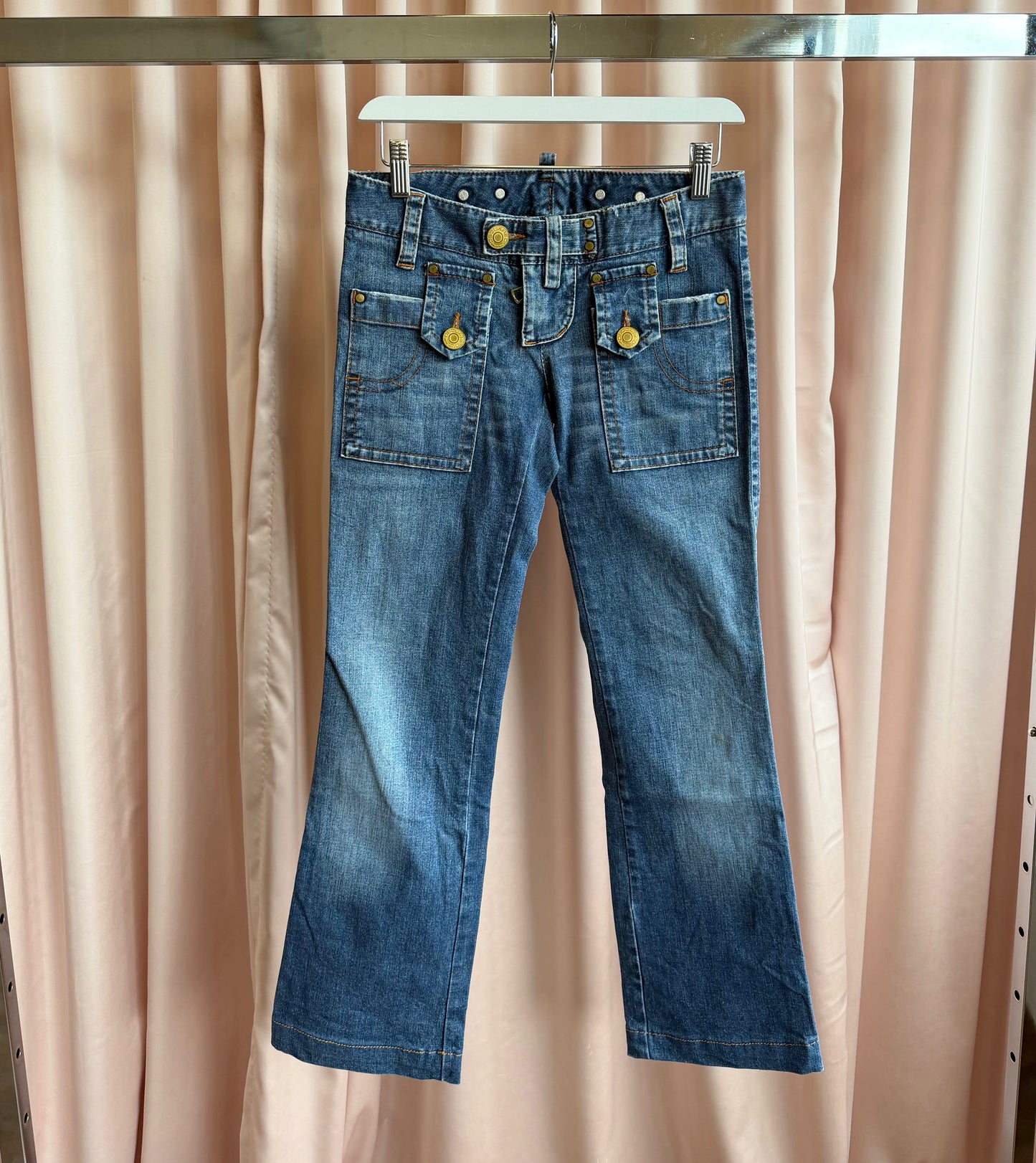 Dsquared2 Back Zipper Pocket Jeans