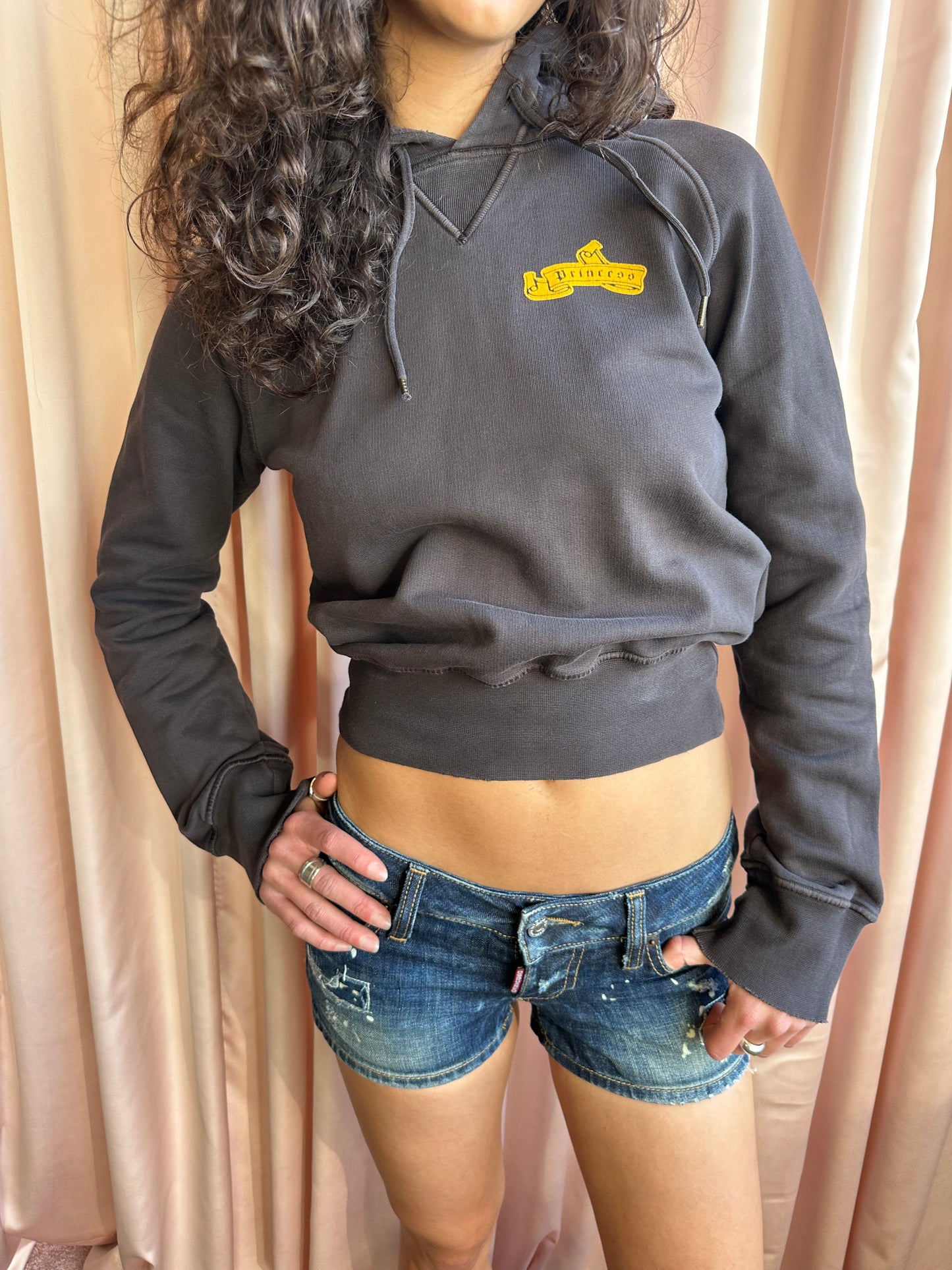 Dsquared2 "Princess" Graphic Cropped Hoodie