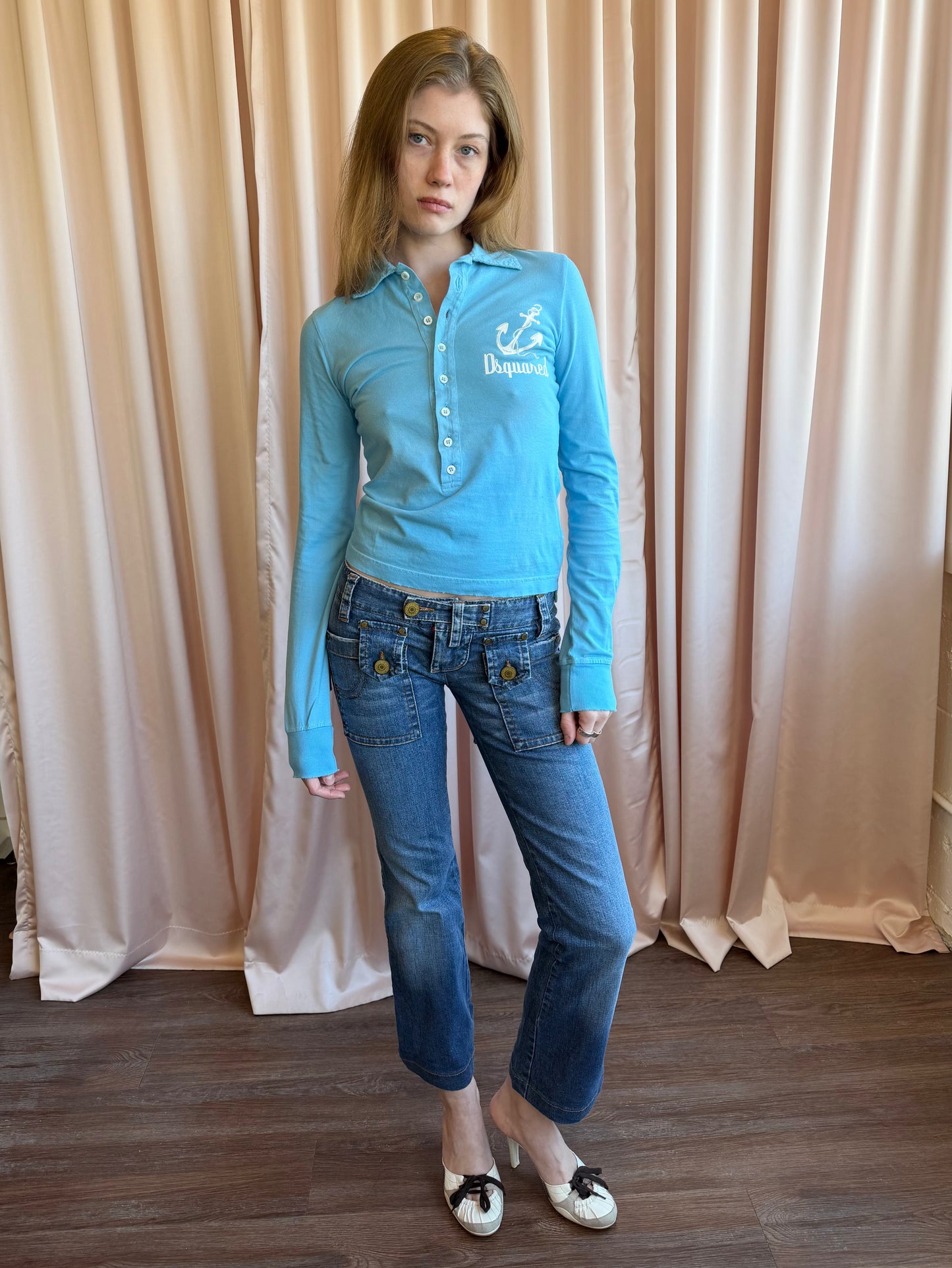 Dsquared2 Back Zipper Pocket Jeans