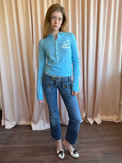 Dsquared2 Back Zipper Pocket Jeans