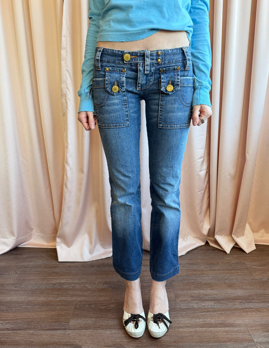 Dsquared2 Back Zipper Pocket Jeans