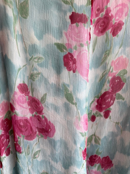 Blugirl Floral Silk Midi Skirt