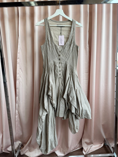 All Saints Asymmetric Bubble Hem Dress