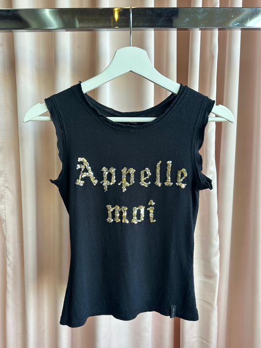 Axara "Appelle Moi" Sequin Tee