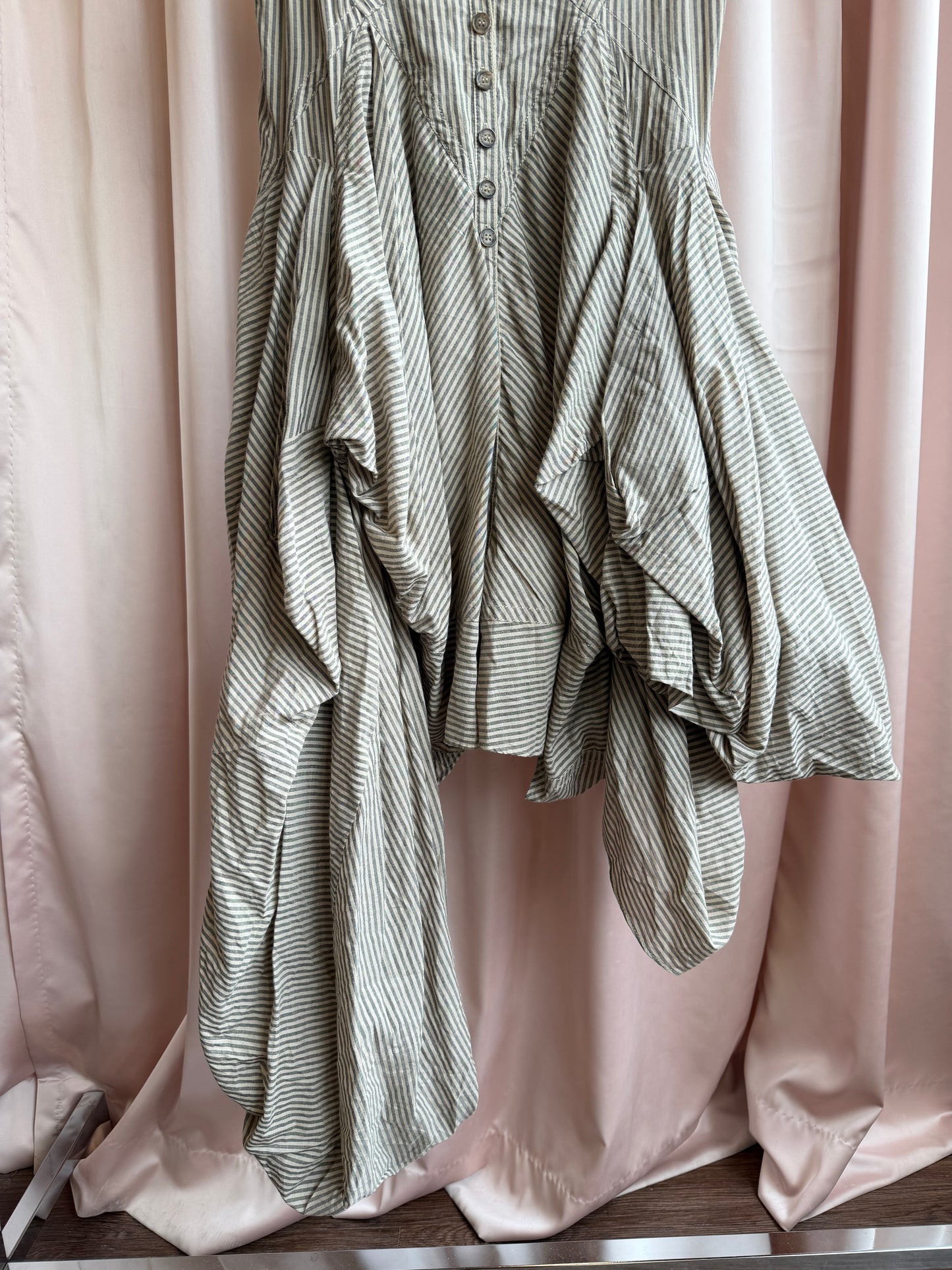 All Saints Asymmetric Bubble Hem Dress
