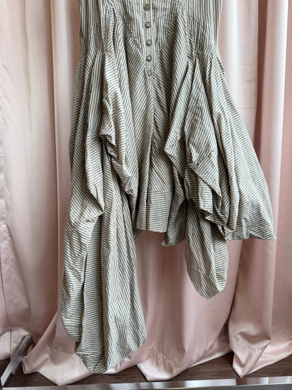 All Saints Asymmetric Bubble Hem Dress