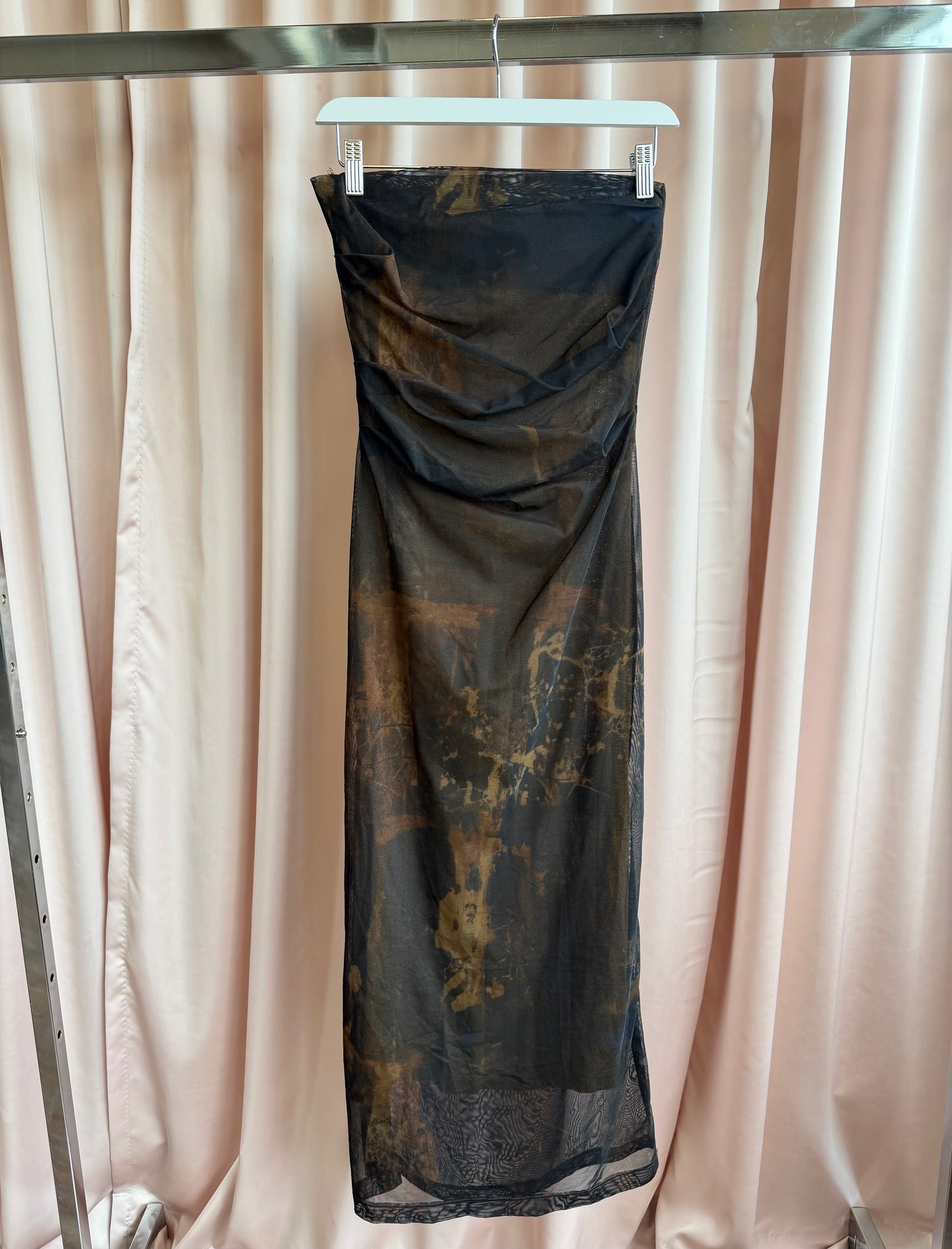 Plein Sud Jeans Strapless Maxi Dress