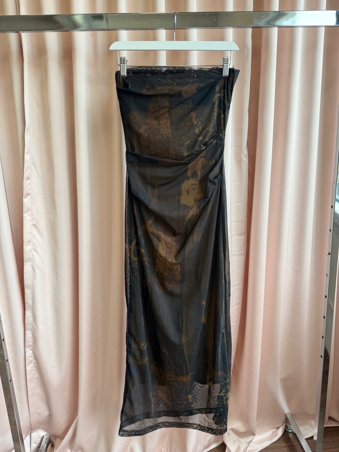 Plein Sud Jeans Strapless Maxi Dress