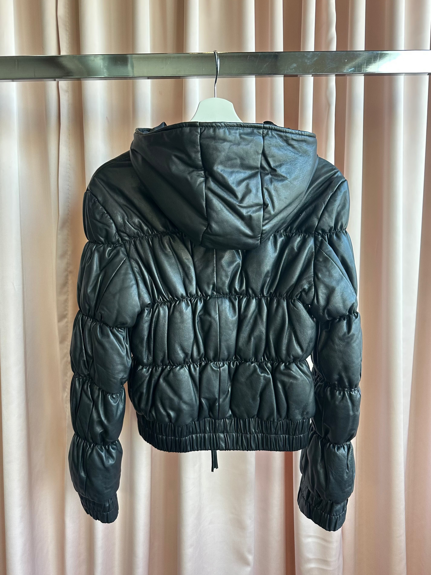Armani Jeans Leather Puffer Jacket
