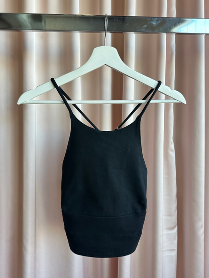 2000's Black Caged Back Tank Top
