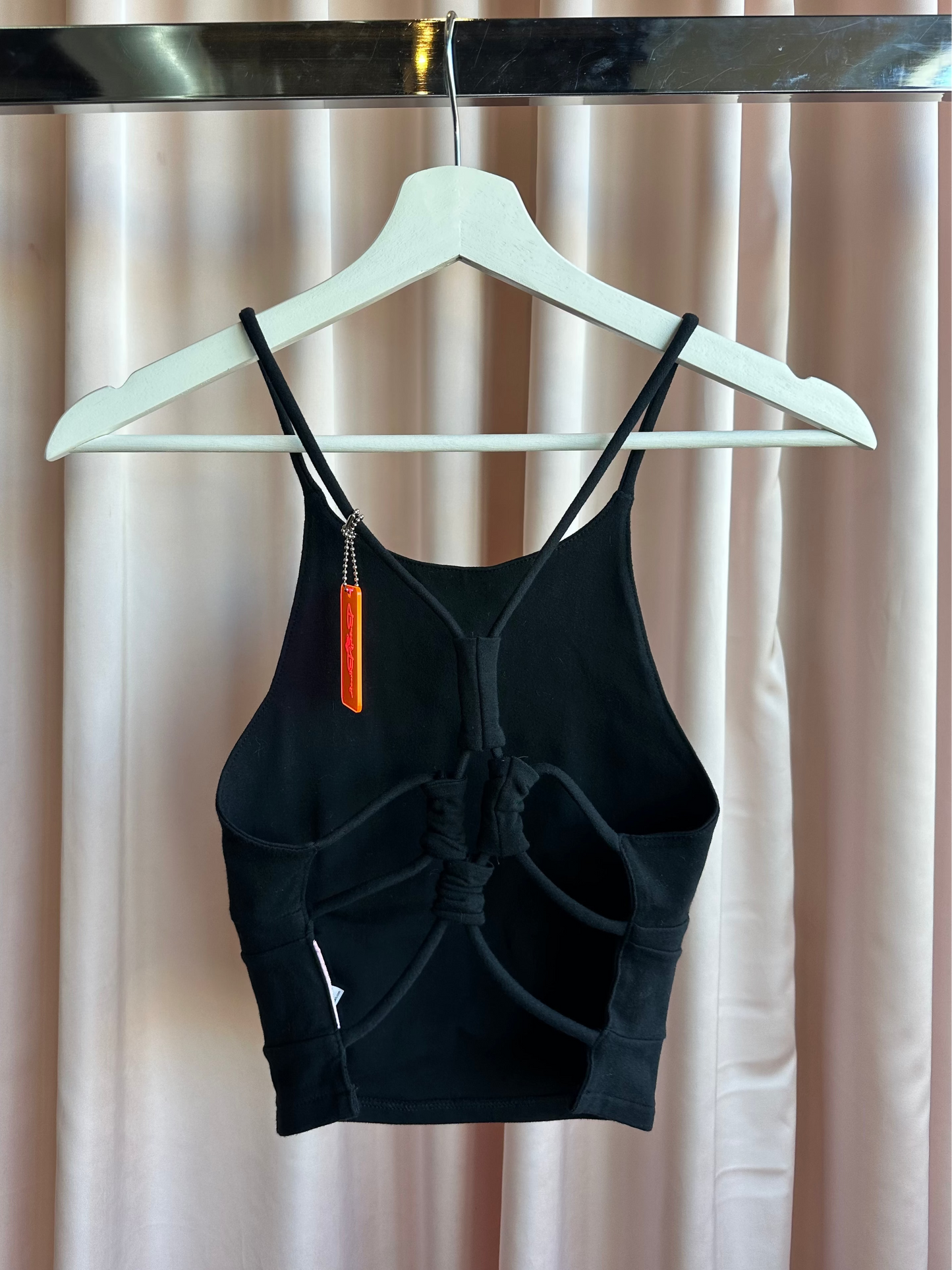 2000's Black Caged Back Tank Top