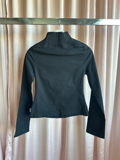 Long Zipper Collar Long Sleeve
