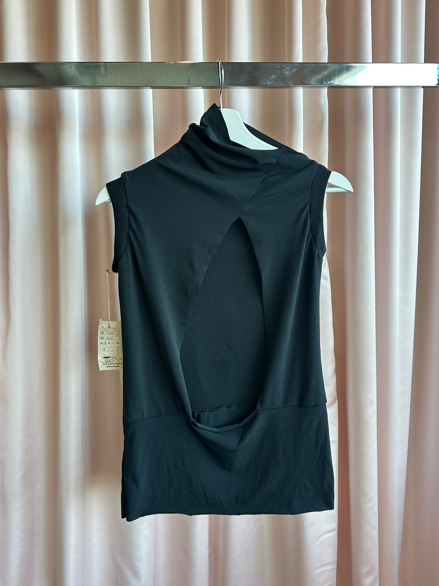 1990's Mock Neck Cut Out Back Tank