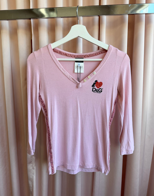 Dolce & Gabbana Pink Henely